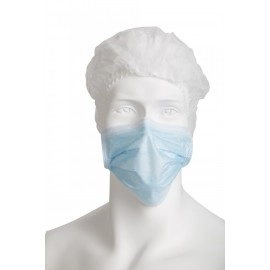 Σκούφια Non Woven Ακορντεόν Γύρω Λάστιχο Μπλε